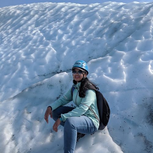 sitting over glacial ice